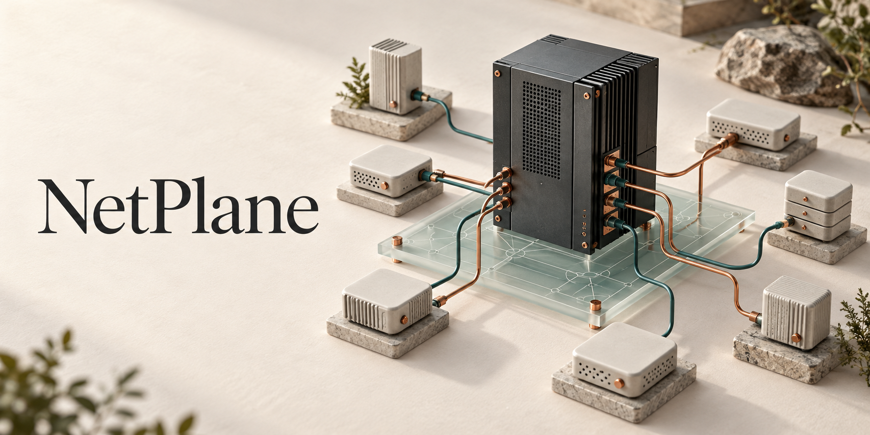 NetPlane — concept illustration · created with ai assistance for this project